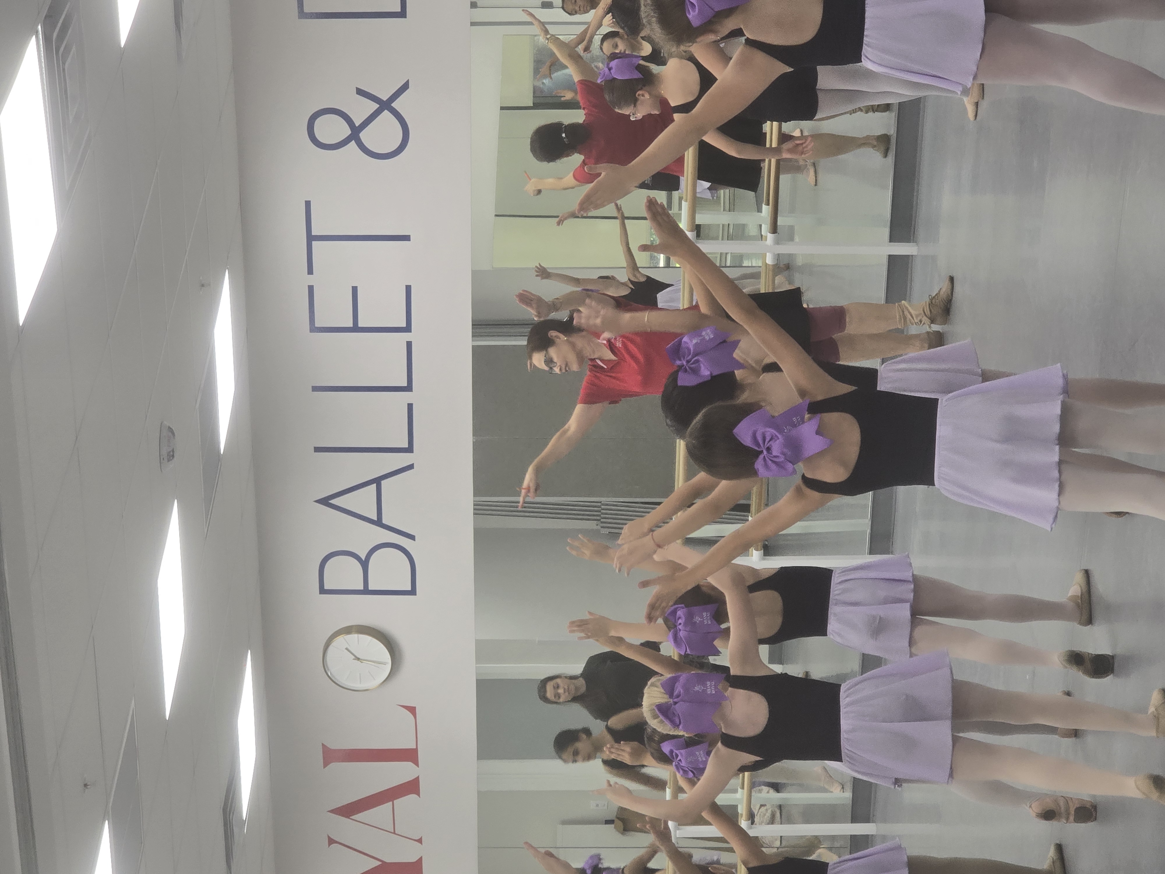 Children taking a ballet class at Miami Royal Ballet & Dance in Coral Gables