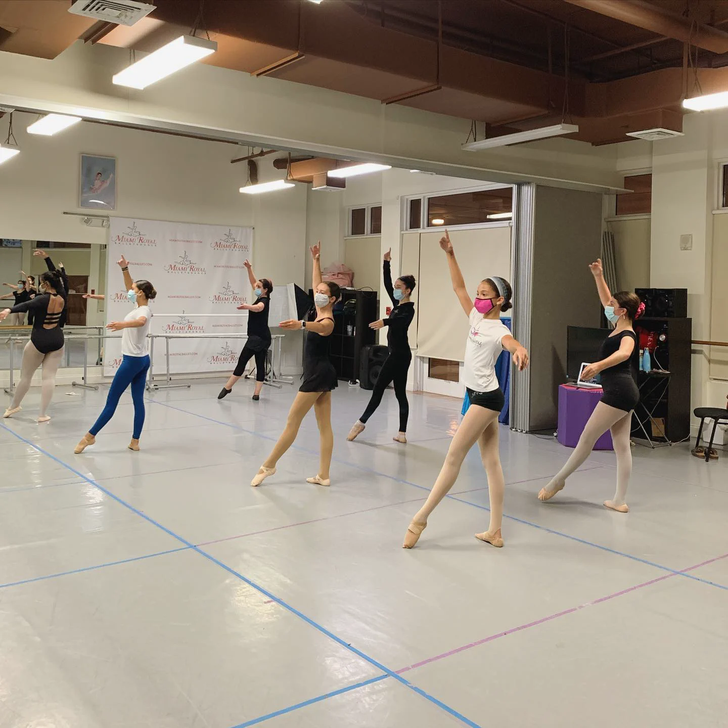 Adult Ballet class at Miami Royal Ballet, Coral Gables